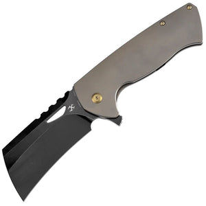 Kansept Knives Superhawk Framelock LTE Bronze Titanium Folding S35VN Knife 1083A2