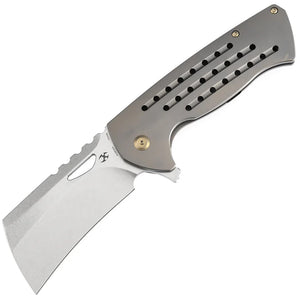 Kansept Knives Superhawk Framelock LTE Bronze Titanium Folding S35VN Knife 1083A4