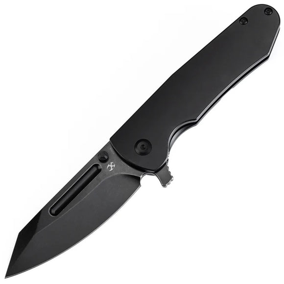 Kansept Knives Superhawk Framelock Black Titanium Folding S35VN Knife 1084A1