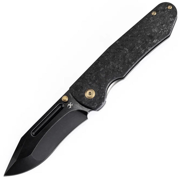 Kansept Knives Superhawk Framelock Carbon Fiber & Titanium Folding S35VN Knife 1084B2