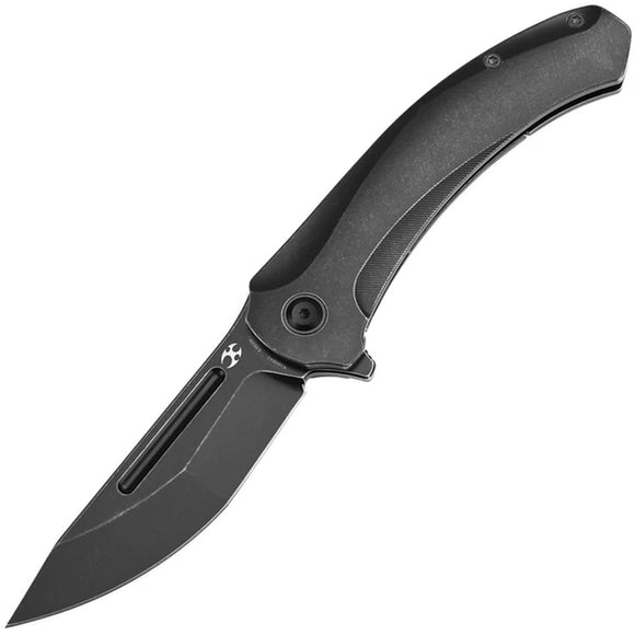 Kansept Knives Hira Framelock Black Titanium Folding S35VN Pocket Knife 1090A1