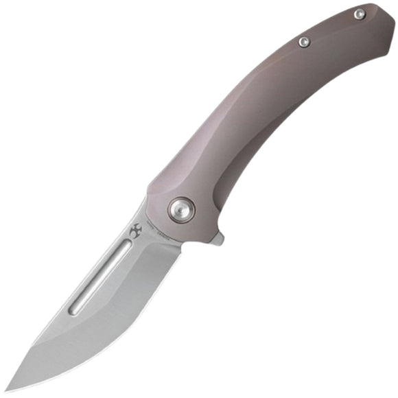 Kansept Knives Hira Framelock Bronze Titanium Folding S35VN Pocket Knife 1090A2