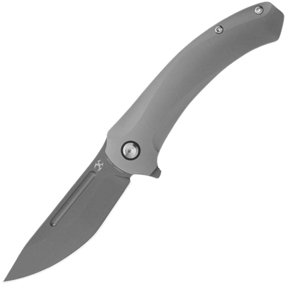Kansept Knives Hira Framelock Bead Blasted Titanium Folding S35VN Pocket Knife 1090A4