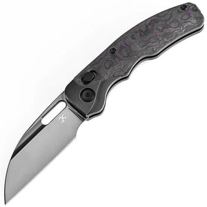 Kansept Knives Vivid Crossbar Lock Titanium & Purple Carbon Fiber Folding S35VN Knife 1094V4