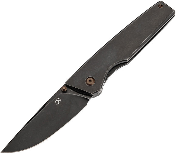 Kansept Knives Chimera Framelock Black Titanium Folding S35VN Knife 1096A3