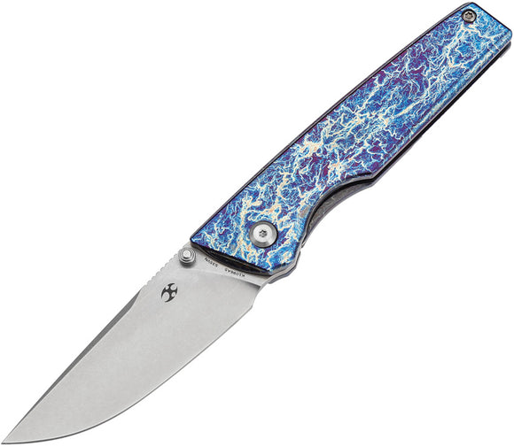Kansept Knives Chimera Framelock Lightning Strike Titanium Folding S35VN Knife 1096A5
