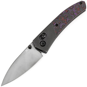 Kansept Knives Dako Crossbar Lock Titanium & Purple Haze Carbon Fiber Folding S35VN Knife 1101V3