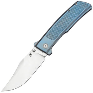 Kansept Knives Bison Framelock Blue Frag Titanium Folding S35VN Pocket Knife 1108A2
