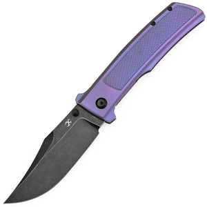 Kansept Knives Bison Framelock Purple Frag Titanium Folding S35VN Pocket Knife 1108A5