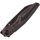 Kansept Knives Halide Linerlock Purple Haze Carbon Fiber Folding S35VN Pocket Knife 1136A3