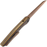 Kansept Knives Halide Linerlock Copper Foil Carbon Fiber Folding Rose Gold S35VN Pocket Knife 1136A5