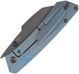 Kansept Knives Contra Framelock Blue Titanium Folding CPM-S90V Pocket Knife 1139A3