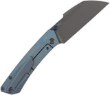 Kansept Knives Contra Framelock Blue Titanium Folding CPM-S90V Pocket Knife 1139A3