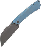 Kansept Knives Contra Framelock Blue Titanium Folding CPM-S90V Pocket Knife 1139A3