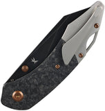 Kansept Knives K9 Linerlock Carbon Fiber & Gray Titanium Folding S35VN Knife K1151A1