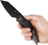 Kansept Knives K9 Linerlock Carbon Fiber & Gray Titanium Folding S35VN Knife K1151A1