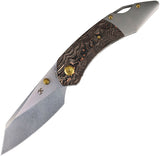 Kansept Knives K9 Linerlock Copper Foil Carbon Fiber & Gray Titanium Folding S35VN Knife K1151A2