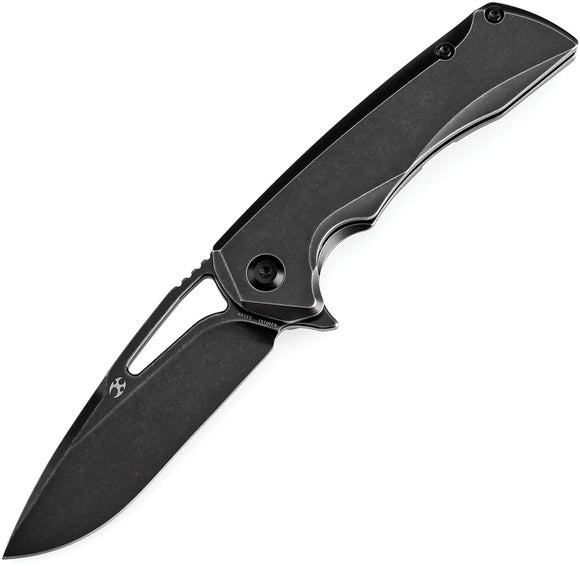 Kansept Knives Mini Kryo Framelock Blackwash Titanium Folding S35VN Pocket Knife 2001S1