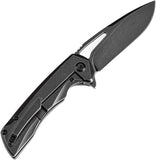 Kansept Knives Mini Kryo Framelock Blackwash Titanium Folding S35VN Pocket Knife 2001S1