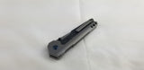 Kansept Knives EDC Tac Button Lock Titanium/CF Folding Damascus Knife 2009A3