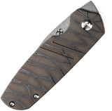 Kansept Knives Turaco Framelock Tiger Stripe Titanium Folding S35VN Knife 2049A4