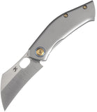 Kansept Knives Osprey Framelock Gray Titanium Folding S35VN Pocket Knife 2087A1