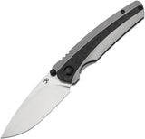 Kansept Knives Raven Framelock Titanium & Shred Carbon Fiber Folding 20CV Knife 2109A2