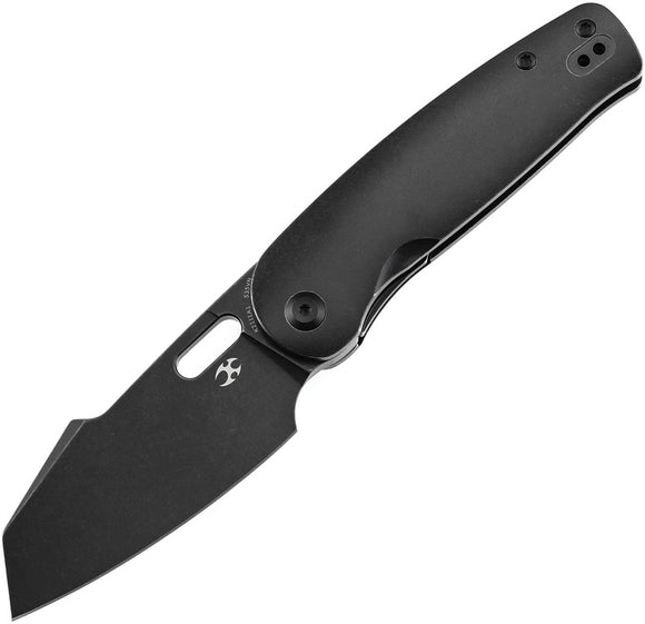 Kansept Knives Orlok Linerlock Black Titanium Folding S35VN Pocket Knife 2111A1