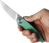 Kansept Knives Symétrix Framelock Green Titanium Folding S35VN Pocket Knife K2141A2