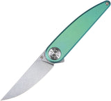 Kansept Knives Symétrix Framelock Green Titanium Folding S35VN Pocket Knife K2141A2