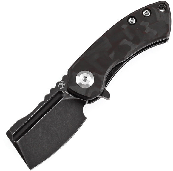 Kansept Knives Mini Korvid Linerlock Red Carbon Fiber Folding S35VN Pocket Knife 3030A13