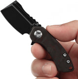 Kansept Knives Mini Korvid Linerlock Red Carbon Fiber Folding S35VN Pocket Knife 3030A13