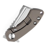Kansept Knives Mini Korvid Pocket Knife Bronze Titanium Folding S35VN 3030A3