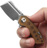 Kansept Knives Mini Korvid Linerlock Yellow PEI Ultem Folding S35VN Pocket Knife 3030P1