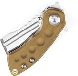 Kansept Knives Mini Korvid Linerlock Yellow PEI Ultem Folding S35VN Pocket Knife 3030P1