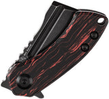 Kansept Knives Mini Korvid Linerlock Red & Black G-Mascus Folding S35VN Pocket Knife 3030S1