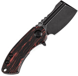 Kansept Knives Mini Korvid Linerlock Red & Black G-Mascus Folding S35VN Pocket Knife 3030S1