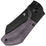 Kansept Knives Pluto Bolster Lock Purple Micarta & Black Titanium Folding S90V Knife 3129A2