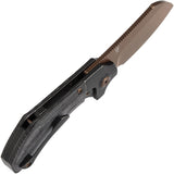 Kansept Knives Pluto Bolster Lock Black Micarta & Titanium Folding Rose Gold S90V Knife 3129A4