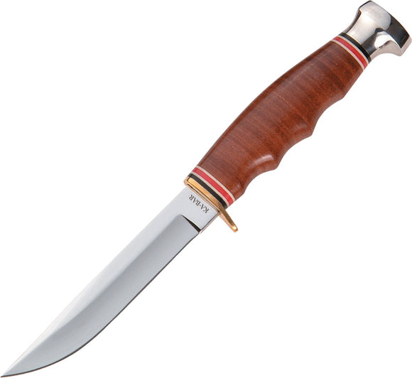 Ka-Bar Hunter Saber-Ground Stainless Utility Fixed Knife w/ Belt Sheath 1232
