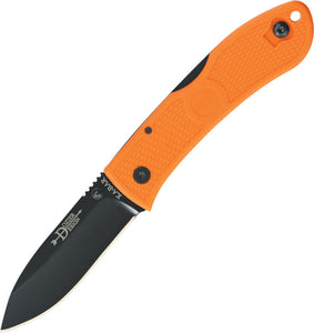 Ka-Bar Dozier Hunter Lockback Orange AUS-8 Stainless Black Folding Knife 4062BO