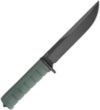 Ka-Bar Dust I Green GFN D2 Steel Clip Point Fixed Blade Knife w/ Sheath 6100