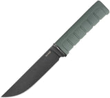 Ka-Bar Dust II Green GFN D2 Steel Clip Point Fixed Blade Knife w/ Sheath 6101