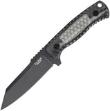 Ka-Bar George Cool Name Translucent 1095 Carbon Steel Reverse Tanto Fixed Blade Knife 7702