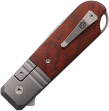 KARBON Ahoy Framelock Ironwood & Titanium Folding Bohler M390 Pocket Knife B104