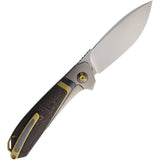 KARBON Smokeshow Framelock Titanium & Copper Carbon Fiber Folding M390 Pocket Knife B121