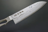 Kanetsune Santoku Stainless Damascus Fixed Blade Knife 193