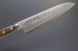 Kanetsune Sairyu Kengata Brown Wood Damascus Fixed Blade Knife 372