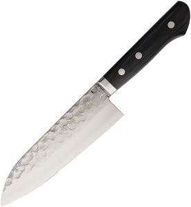 Kanetsune Santoku Black Wood Stainless Fixed Blade Knife 943