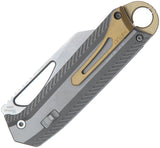 Ketuo Ventr V4 G/P Button Linerlock Gray Titanium Folding Bohler M390 Pocket Knife M0113
